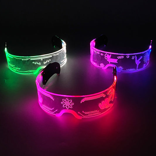 LED Light Up Glasses | Colorful Luminous Neon Party Glasses | Flashing Lights for Nightclub DJ Dance Party Decor