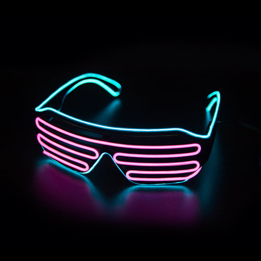 LED Glowing Glasses | Luminous Neon Christmas Glow Sunglasses | Flashing Light Glass for Party Supplies, Props, and Costumes